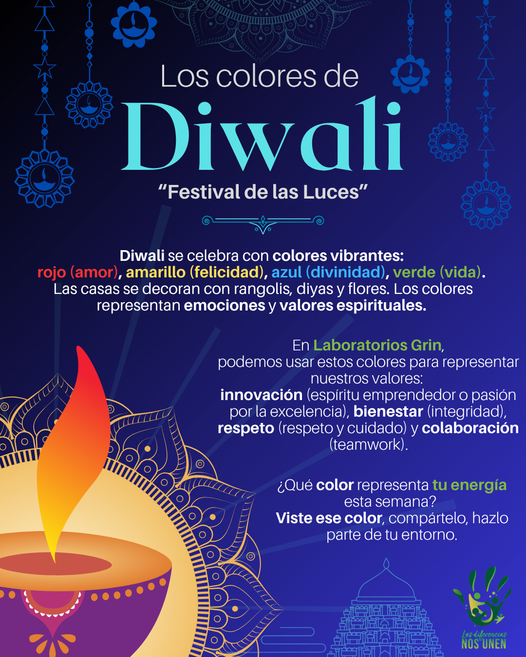 Laboratorios Grin celebra la diversidad cultural a través de los colores de Diwali