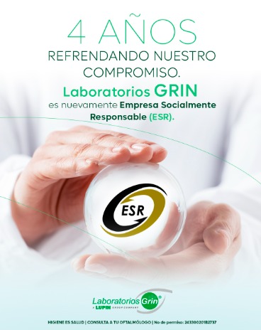 Laboratorios Grin refrenda por cuarto año consecutivo el Distintivo Empresa Socialmente Responsable (ESR)