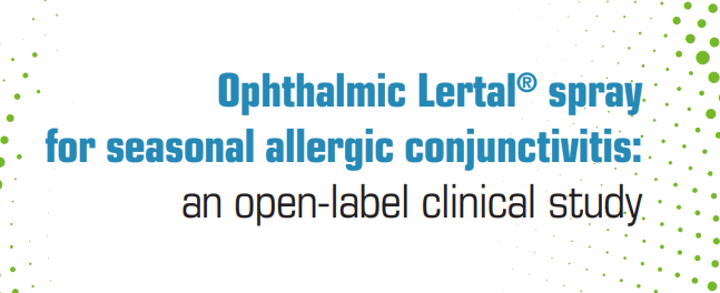 Ophtalmic Lertal spray for seasonal allergic conjunctivitis: an open-label clinicalstudy 